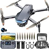 GPS Drone with 4K Camera for Adults, Foldable RC Quadcopter with 1312ft Range Video Transmission, 48 Mins Flight Time, Auto Return, Follow Me, Circle Fly, Waypoint Fly, Gesture Control