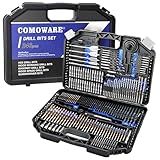 COMOWARE Drill Bit Set, 246 Pcs for Cordless Drill, Drill Driver Bit Set for Wood, Metal, Masonry, Cement and Screwdriver Bits Set Combo Kit