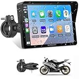 Wonsidary W722 for Motorcycle CarPlay & Android Auto,7" Waterproof Smart GPS Navigation System Screen,Car Play Moto with Light Sensor,Dual Bluetooth,Siri/G-Assist,EQ,USB/Hardwired Power Supply