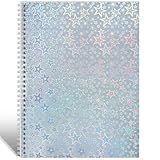 Dajino Large Reusable Sticker Book Collecting Album 8.5×11 Inch Sticker Storage Collection Organizer Book for Adult with 40 Sheets Letter Size Blank Release Paper and Holographic Cover (Star)