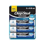 ChapStick Moisturizer Original Lip Balm Tubes, SPF 15 and Skin Protectant - 0.15 Oz (Pack of 3)