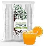 Stock Your Home 9 oz Clear Commercially Compostable Cold Cups (100 Pack) PLA Disposable Party Cup for Water, Wine & Beer