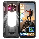 Ulefone RugKing 5 Pro Rugged Smartphone Android 16, 20000mAh(33W), 16GB(8+8)+256GB, 64MP+20MP Night Vision, 6.78" FHD+ Corning Gorilla Glass, IP69K Waterproof Phone, Versatile LED Light, Widevine L1