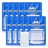 JMU Orthodontic Wax for Braces 10 Pack, Precut 500 Braces Wax Dots, Dental Wax Unscented