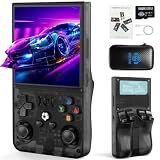 R36MAX Retro Handheld Game Console, 4.0 Inch IPS Retro Gaming Console with Linux System and 64GB Memory, Supports 30+ Emulator Console as Hand Held Game Console (64GB Black)