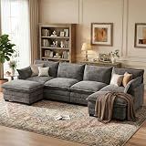 OhaiAura U Shaped Modular Sectional Couch, Comfy Sofa for Living Room