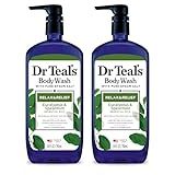Dr Teal's Body Wash with Pure Epsom Salt, Relax & Relief with Eucalyptus & Spearmint, 24 fl oz (Pack of 2)
