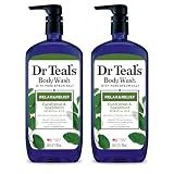 Dr Teal's Body Wash with Pure Epsom Salt, Relax & Relief with Eucalyptus & Spearmint, 24 fl oz (Pack of 2)
