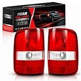 FOMIUZY Tail Lights Cover Fit Ford F150 F-150 2004 2005 2006 2007 2008 Rear Left Driver Right Passenger Back Assembly Replaces 6L3Z13404BA 6L3Z13405BA FO2801182 FO2800182(Harness & Bulb Not Included)