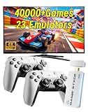 Retro Gaming Console Stick Pro, 40000+ Games Stick with 4K HDMI Deep White
