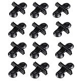 AQUANEAT 12 Pack Aquarium Divider, Suction Cup Divider Black, Plastic Sheet Isolation Holder for Fish Tank