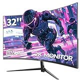 ZZA 32-Inch QHD Curved Gaming Monitor - 2K Resolution, 165Hz Refresh Rate, 1ms Response Time, FreeSync & G-Sync, HDR10, 122% sRGB Coverage, DP/HDMI, VESA Mount Compatible