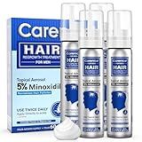 5% Topical Minoxidil Foam, Aerosol Minoxidil for Men, Infused with Biotin, Hair Growth Treatment, Supports Thicker and Fuller Hair & Beard Unscented (Minoxidil Foam, 8.44oz, 4 Months Supply)