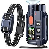 2 in 1 Dog Shock Collar &Dog Bark Deterrent Devices,4200FT Dog Training Collar with Remote, E Collar with Adjustable Beep, Vibration and Shock, IP67 Waterproof,50FT Ultrasonic(1-3L) Control Range