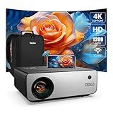 [Electric Focus] Projector with Wifi and Bluetooth, 1200 ANSI Portable Outdoor Projector 4K, Tkisko Native 1080P Video Projector, Movie Projector for Outdoor Use, Compatible with iOS/Android/TV Stick