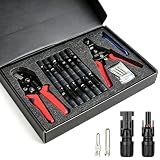 dakewang 24Pairs Solar Panel Connector with Crimping Tool and Wire Stripper