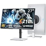 KTC 27 Inch 1440P 200Hz White Gaming Monitor, OC 210Hz, H27T6