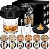 Electric Whiskey Smoker Kit, No Butane Needed, Electric Cocktail Smoker Infuser Kit with 6 Wood Chips Flavors, Birthday Gifts for Men, Dad, Husband