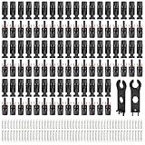 100PCS MC4 Soar Connectors Solar Panel Cable Connectors 1000V 30A IP67 Waterproof Male/Female Plug with Spanners, Suitable for 14AWG-10AWG Solar Cables (50 Pairs)