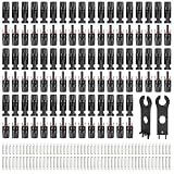 100PCS MC4 Soar Connectors Solar Panel Cable Connectors 1000V 30A IP67 Waterproof Male/Female Plug with Spanners, Suitable for 14AWG-10AWG Solar Cables (50 Pairs)