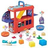 Peppa Pig 2-in-1 Party Bus Playset with 3 Figures and 13 Accessory Pieces, Preschool Toys for Girls and Boys, Kids Gifts, Ages 3+