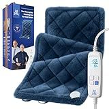 BOB AND BRAD Far Infrared Weighted Heating Pad for Back Pain Relief, FSA-HSA Eligible, Large 12x24 Electric Heat Pad with Auto Off, Deep Moist Heat & Hands-Free Strap for Cramps, Knee, Neck, Shoulder