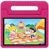 ApoloSign Kids Tablet 10 Inch Tablet for Kids, Learning Tablet with Android 13, WiFi, BT5.0, Dual Camera, Pre-Installed Educational App, Parental Control, Shockproof Case for Boys Girls(Pink)