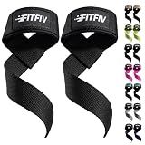 FITFIV Lifting Straps for Weightlifting, Padded Wrist Straps for Gym