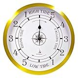 WEEGEEKS 10 Inch Aluminum Tide Clock - Ocean Nautical Clock, Wall Decor, Boat Accessories