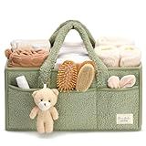 PeraBella Diaper Caddy Organizer for Changing Table, Storage Basket for Wipes, Gift for Baby Shower, Car Organizer, Nursery Organizer, Portable Storage