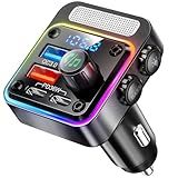 Nulaxy 54W Bluetooth 5.3 Car Adapter, FM Transmitter 4-Port Fast Charging