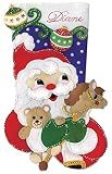 Santa and Toys Felt Stocking Kit