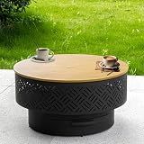 OutVue 26 Inch Wood Burning Fire Pits with Grill & Lid