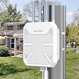 WAVLINK AX3000 Outdoor WiFi 6 Extender Long Range, Outdoor Wireless Access Point, Active PoE, 4x8dBi Antennas,Work with Starlink/Cameras/Router,IP67,Up to 256 Devices for Farm,Yard,RV