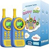 Ptnerbeh Walkie Talkies for Kids Toys: Toys for 3-12 Year Old Boys Girls - 22 Channels 2 Way Radio Toy with Backlit LCD Flashlight - 3 Miles Range for Outside/Camping/Hiking (2-Pack) Blue