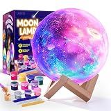 Paint Your Own Moon Lamp Kit, 3D Moon Night Light, Crafts for Kids Age 4-12