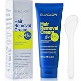 Hair Removal Cream for Men and Women: Sensitive Depilatory Cream for Intimate/Pubic Areas, Body, Legs, Chest, and Underarms, Easy & Painless, Gentle Formula for All Skin Type, 120ml