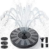 AMZtime 1.4W Solar Bird Bath Fountain with 4 Fixed Rods, Solar Fountain Pump with Upgraded Solar Panels, Solar Powered Floating Water Fountain Pump for Bird Bath, Ponds, Garden, Fish Tank and Outdoor
