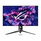 ASUS ROG Swift 32” 4K OLED Gaming Monitor (PG32UCDP) - WOLED, Dual Mode (4K 240Hz, FHD 480Hz), 0.03ms, G-SYNC Compatible, Custom Heatsink, AI Gaming, 99% DCI-P3,True 10-bit, USB-C 90W, 3yr Warranty