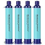 Membrane Solutions Personal Water Filter Straw S1 (Blue, 4 Pack)