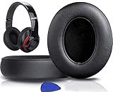 SoloWIT Replacement Ear Pads Cushions for Beats Studio 2.0 & 3 Wired/Wireless Over-Ear Headphones, Earpads with Soft Protein Leather, Noise Isolation Memory Foam (Black)