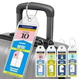 Cruise On Royal Caribbean Luggage Tag Holders (4 Pack), Clear & Waterproof
