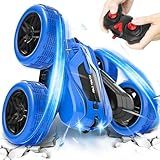 A ALPHA Remote Control Car, RC Stunt Car Double-Sided 360° Rotating 4WD 2.4GHz Kids Toys for Ages 5-7 8-13, Birthday Xmas Gift for Boys Girls Age 4 5 6 7 8 9 10+