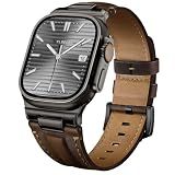 Leather Band for Apple Watch Ultra 3/2/1 SE Series 11-3 Men iwatch Strap