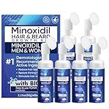 5% Minoxidil Foam for Men & Women, Minoxidil For Women Hair Growth, Extra Strength Hair Regrowth Treatment, Lightweight Non-Drip Formula for Scalp & Beard, 360ml (6 Packs)