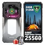Ulefone Armor 33 25500mAh Battery (66W) Rugged Phone, Android 15 24GB+512GB, 6.95" FHD 120Hz Screen, 64MP Night Vision+50MP+50MP+32MP, Versatile LED Light Infinite Halo 118dB Speaker IP68/IP69K 4G