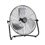 Amazon Basics 18" High Velocity Industrial Floor Fan with 3 Speeds, Powerful Airflow, Air Circulator, Tilt Head, ETL-Listed Safety Compliance, Metal Housing/Blades, for Commercial Space 100W, Black
