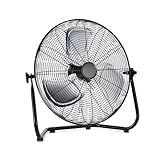 Amazon Basics 18" High Velocity Industrial Fan, Floor Fan, with 3 Speeds, Tilt Head, ETL-Listed Safety Compliance, Metal Housing/Blades, Ideal for Industrial/Commercial Space/Garage/Gym, 100W, Black