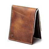 Main Street Forge Bifold Leather Wallet For Men | Made in USA | Mens Bifold Wallets | American Made | Tobacco Snakebite Brown