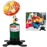 Portable Propane Heater for Camping, Outdoor Small Space Patio Heater with Control Valve, Radiant Cordless Tent Heaters with Foldable Gas Tank Holder for Hiking Ice Fishing Hunting Backyard